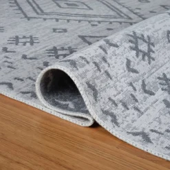 Karaca Kaşmir Halı 7/24 Teppich Jute Hatka 80x150 cm Grau Weıß Sale