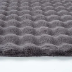 Karaca Kaşmir Halı Cosy Premium Bubble Anthrazit Oval 100x150 cm Anthracıt01 Best