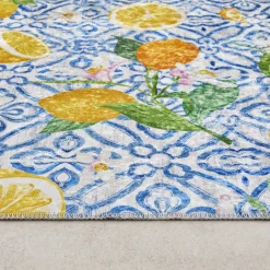 Karaca Kaşmir Halı Dekoratif Art Küche Zitrone, 80x150 cm Multıfarben Discount
