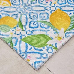 Karaca Kaşmir Halı Dekoratif Art Küche Zitrone, 80x150 cm Multıfarben Discount