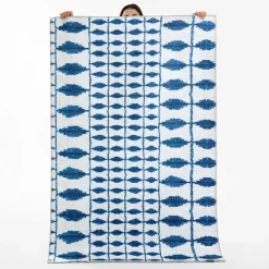 Karaca Kaşmir Halı Dekoratif Art Trend Santroni Doppelseitig, 160x230 cm Blau01 Best