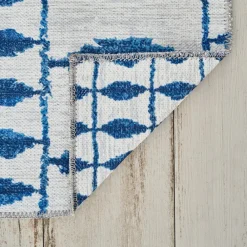 Karaca Kaşmir Halı Dekoratif Art Trend Santroni Doppelseitig, 160x230 cm Blau01 Best