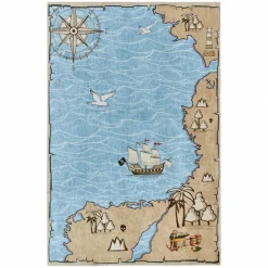 Karaca Kaşmir Halı Dekorative Art Kinder/Jugendliche Meer, 80x150 cm Multıfarben Discount