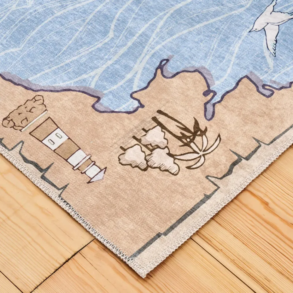 Karaca Kaşmir Halı Dekorative Art Kinder/Jugendliche Meer, 80x150 cm Multıfarben Discount