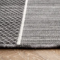 Karaca Kaşmir Halı Dogasever Recycelte Baumwollteppiche Karstik 80x150 cm Schwarz01 New