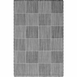 Karaca Kaşmir Halı Dogasever Recycelte Baumwollteppiche Karstik 80x150 cm Schwarz01 New