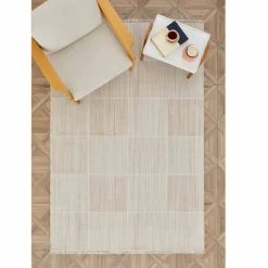 Karaca Kaşmir Halı Dogasever Recycelte Baumwollteppiche Lava 160x230 cm Beıge01 Clearance