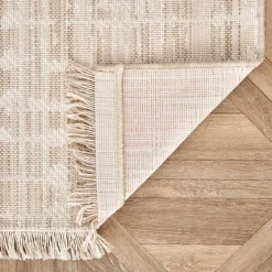 Karaca Kaşmir Halı Dogasever Recycelte Baumwollteppiche Regen 160x230 cm Beıge01 Discount