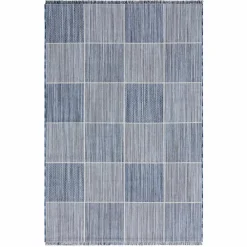 Karaca Kaşmir Halı Dogasever Recycelte Baumwollteppiche Delta 120x180 cm Blau01 Discount