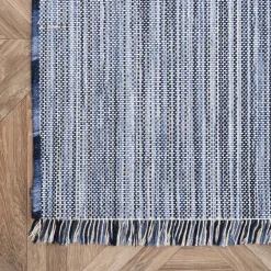 Karaca Kaşmir Halı Dogasever Recycelte Baumwollteppiche Delta 160x230 cm Blau01 Online