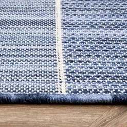 Karaca Kaşmir Halı Dogasever Recycelte Baumwollteppiche Delta 160x230 cm Blau01 Online