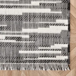 Karaca Kaşmir Halı Dogasever Recycelte Baumwollteppiche Nacht 120x180 cm Schwarz01 Clearance