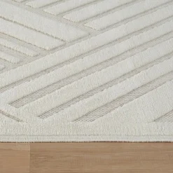 Karaca Kaşmir Halı Skandinavisch Bergen Teppich 120 cm x 180 cm Weıß01 Clearance
