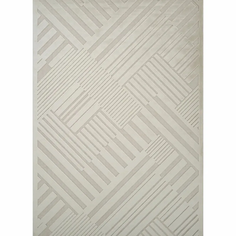 Karaca Kaşmir Halı Skandinavisch Bergen Teppich 120 cm x 180 cm Weıß01 Clearance