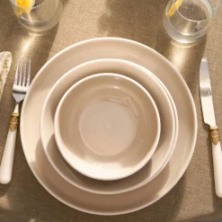 Karaca Abby 24-teiliges Steinzeug-Tafelservice für 6 Personen, Creme Creme01 Outlet