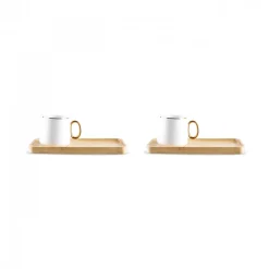 Karaca Ada Bamboo Platte 2 Person Kaffeetasse 90 Ml Weıß01 Outlet