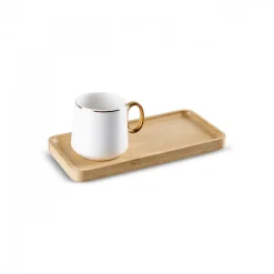 Karaca Ada Bamboo Platte 2 Person Kaffeetasse 90 Ml Weıß01 Outlet