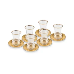 Karaca Ada 18-teiliges Teeservice für 6 Personen Gold Discount
