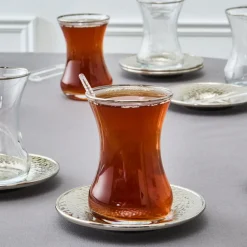 Karaca Ada Platin 18-teiliges Teeservice für 6 Personen Platın Clearance