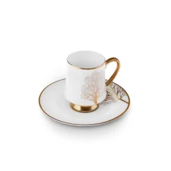 Karaca Afra Kaffeetasse für 6 Personen, 90 ml Weıß01