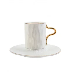 Karaca Aged Kaffeeservice für 6 Personen Weıß01