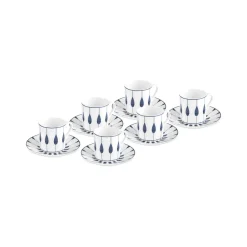 Karaca Ahenk 12-teiliges Bone China Espresso Türkisch-Kaffeetassen-Set für 6 Personen, 80 ml, Mehrfarbig Multıfarben Hot