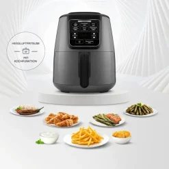 Karaca Air Cook XL 2 in 1 Airfryer , 4L, 1550W Space Grau Schwarz Best