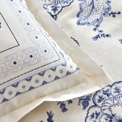 Karaca Amar Blau 100% Baumwolle Doppeltes Bettbezugs-Set Blue Hot