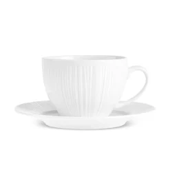 Karaca Anna Embossed Teetassen-Set für 6 Personen, 220 ml Weıß01 Clearance