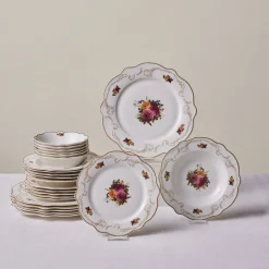 Karaca Antique Porcelain 24 Stück 6 Sitzer Dinner Set Multıfarben Discount