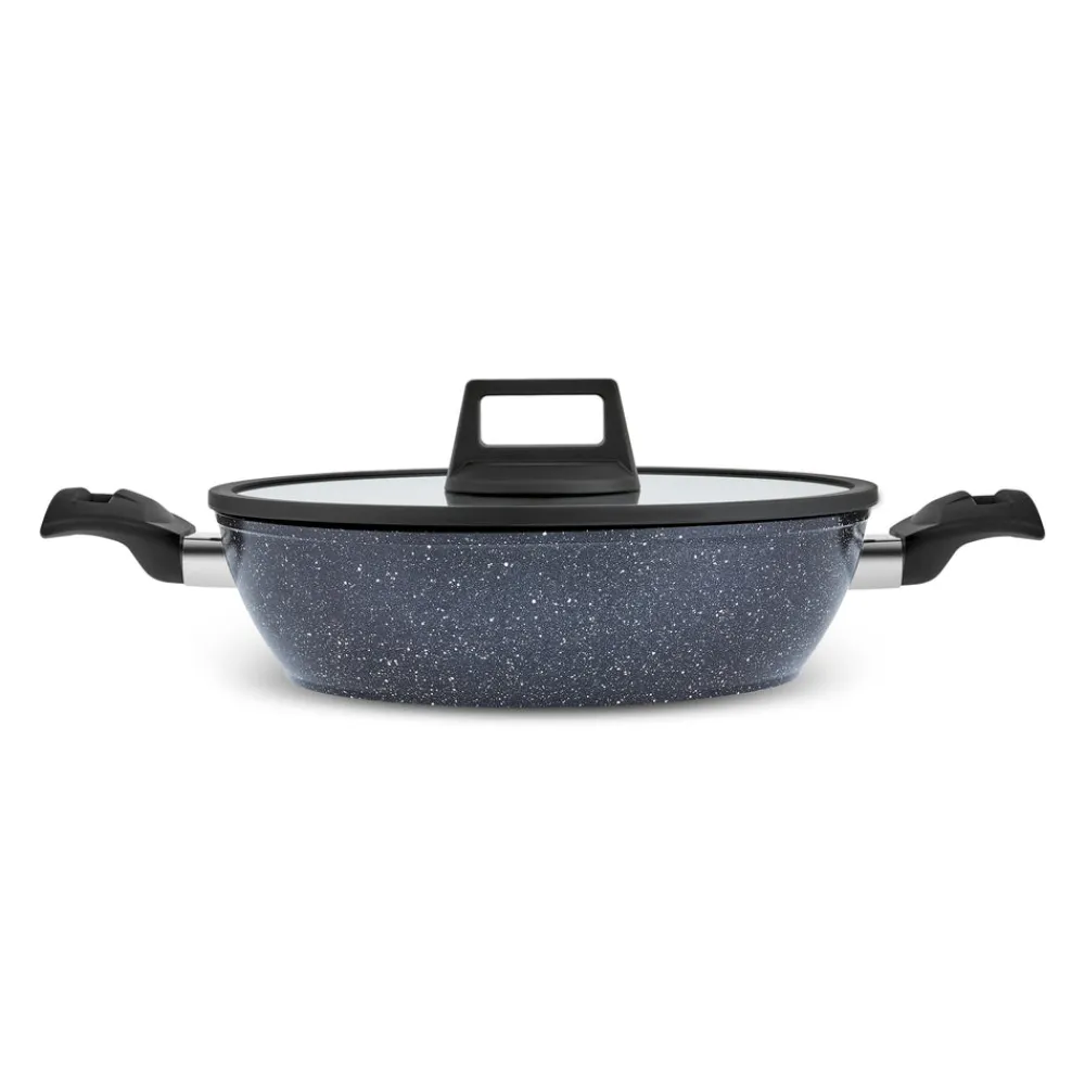 Karaca Aqua Granit Flaches Kochgeschirr 30 cm Blau01 Best