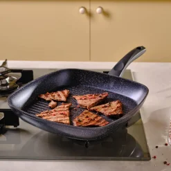 Karaca Aqua Granit Grillpfanne 28 cm Blau01 Hot