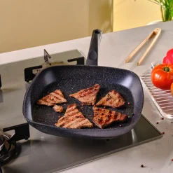 Karaca Aqua Granit Grillpfanne 28 cm Blau01 Hot