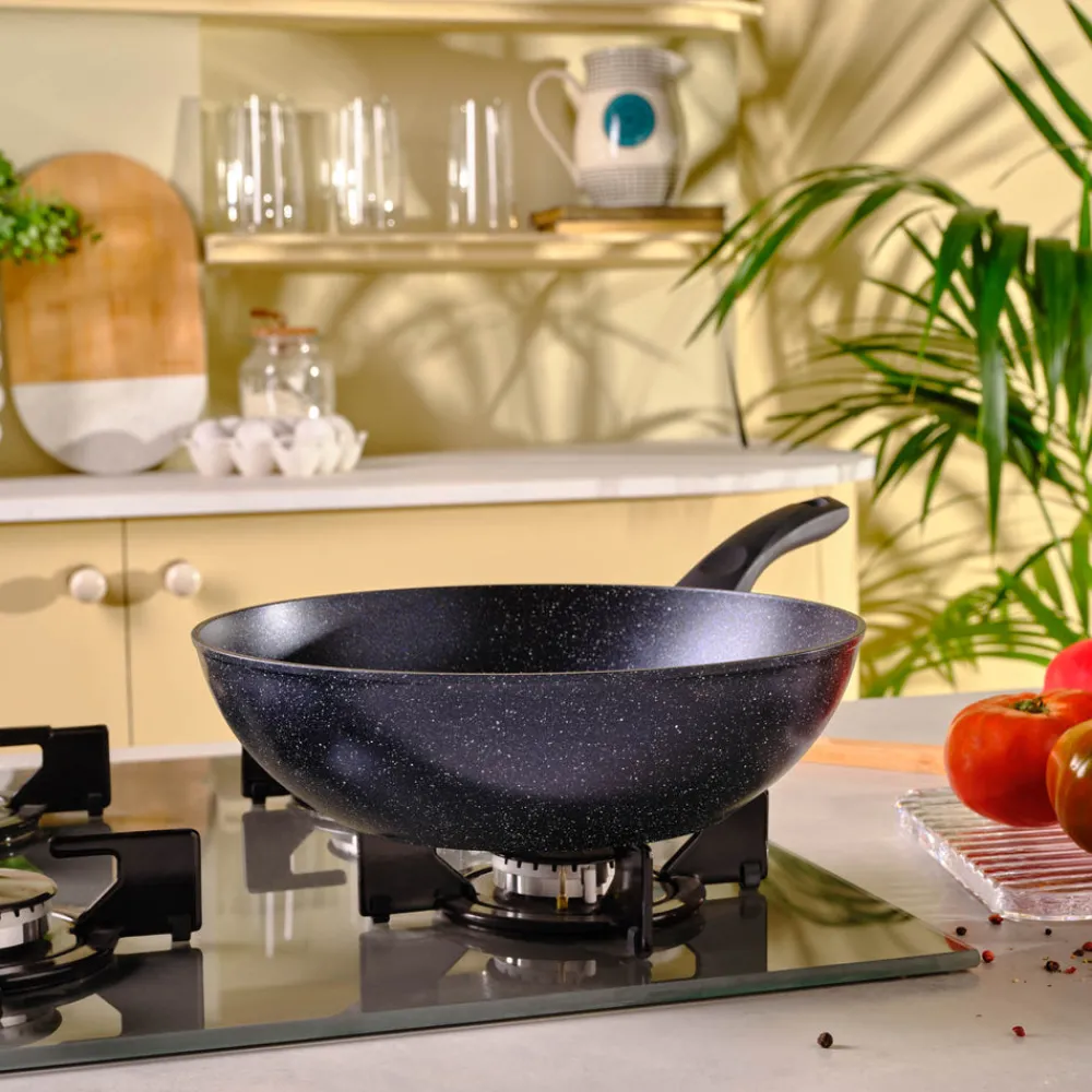 Karaca Aqua Granit Wok 28 cm Blau01 New