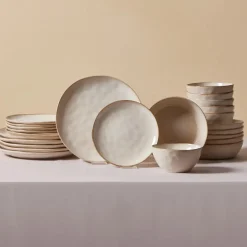 Karaca Aria Beige Reactive Geschirr Set für 6 Personen, 24 teilig Beıge01 New