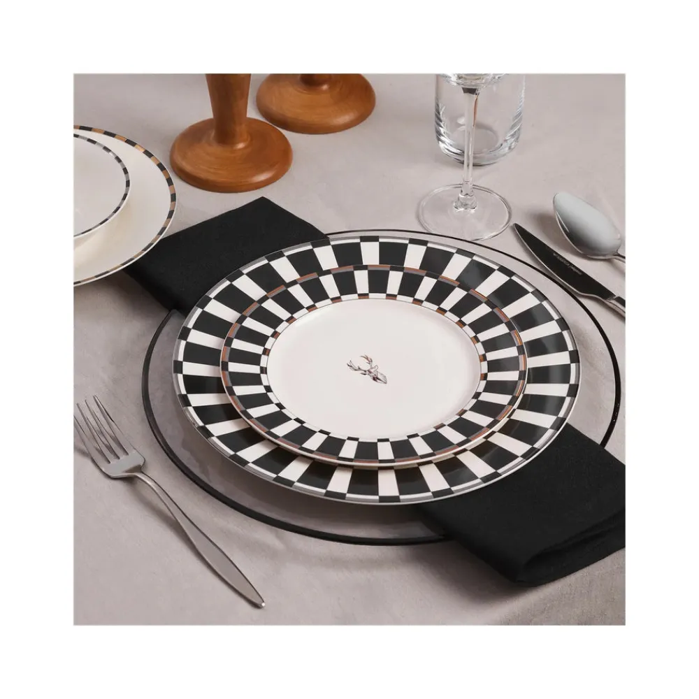 Karaca Aries Schwarz 24 Teiliges Tafelset für 6 Personen Schwarz01 Best
