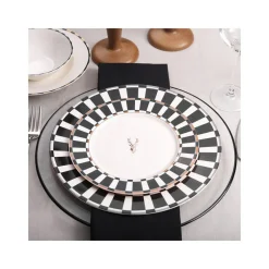 Karaca Aries Schwarz 24 Teiliges Tafelset für 6 Personen Schwarz01 Best