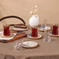 Karaca Aris 6 Personen Teeset, 12 Teilig Multıfarben New
