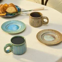 Karaca Arthur Grün & Blau Teetasse, 260 ml Beıge Grün Online