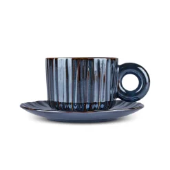 Karaca Arthur Marineblaue Teetasse für 2 Personen, 260 ml Marıne Hot