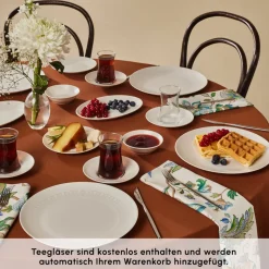Karaca Artiste Bone China 20-teiliges Tafelservice für 6 Personen, Weiß Clearance