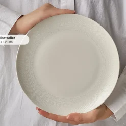 Karaca Artiste Bone China 20-teiliges Tafelservice für 6 Personen, Weiß Clearance