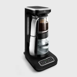 Karaca Çaysever Robotea Pro 4 in 1 Sprechende Automatische Glas-Teemaschine, Wasserkocher und Filterkaffeemaschine, , 2500W Schwarz Chrom Online