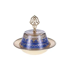 Karaca Azur Zuckerdose Metall Türkıs01 Outlet