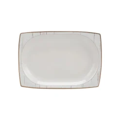 Karaca Batik Cream 60-teiliges Tafelgeschirr-Set für 12 Personen Quadrat Gold Discount