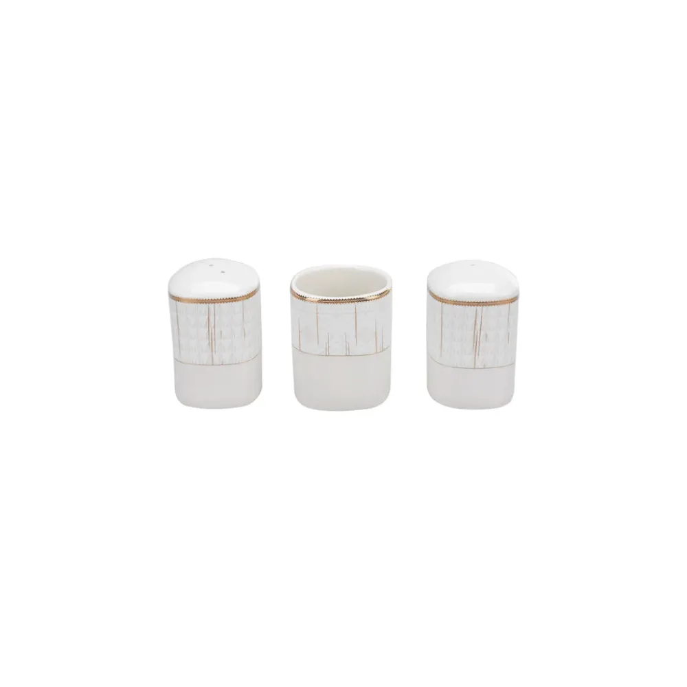 Karaca Batik Cream 60-teiliges Tafelgeschirr-Set für 12 Personen Quadrat Gold Discount