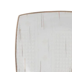 Karaca Batik Cream 60-teiliges Tafelgeschirr-Set für 12 Personen Quadrat Gold Discount