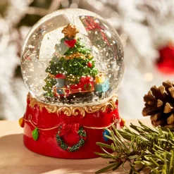 Karaca Baum mit Zug Schneekugel Multıfarben Best