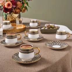Karaca Belgin, 6 Person Kaffee Tasse Set, 90 ML Multıfarben