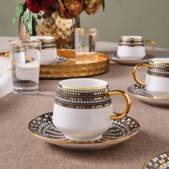Karaca Belgin, 6 Person Kaffee Tasse Set, 90 ML Multıfarben